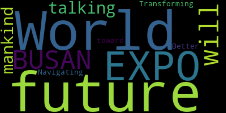 World EXPO 2030 BUSAN will be talking about the future of mankind
Transforming Our World&#44; Navigating toward a Better Future 예시