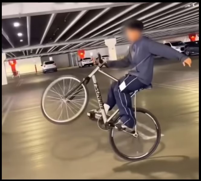 위험천만한 픽시 자전거 라이딩