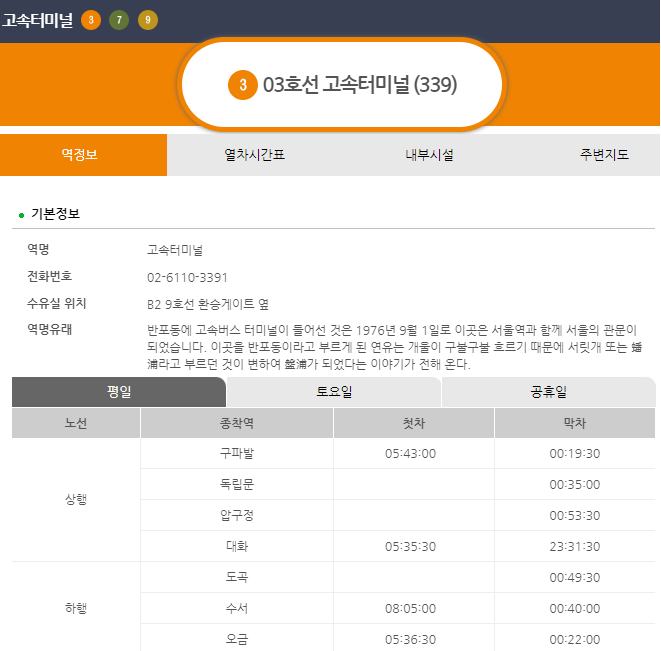 서울지하철3호선노선도크게보기