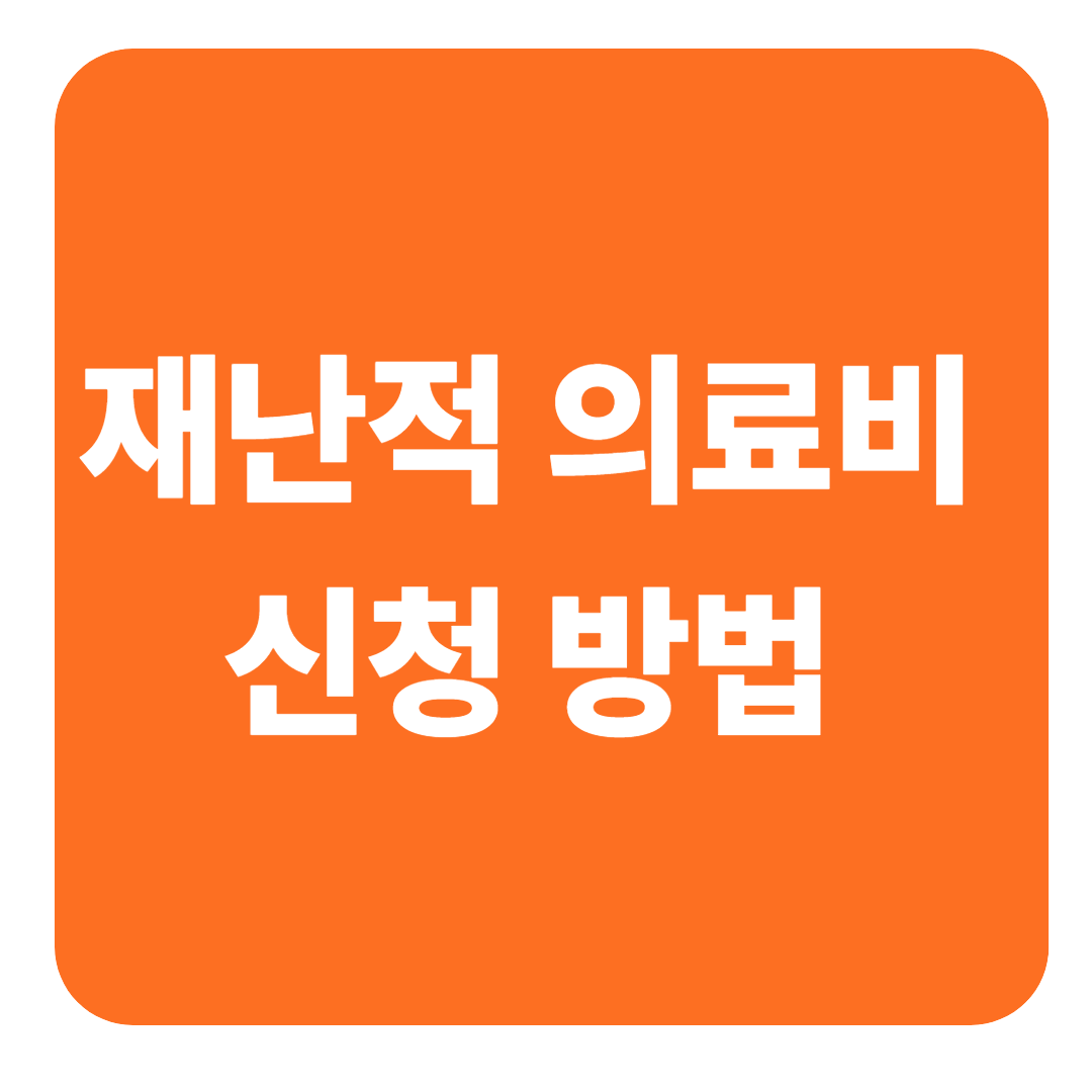 재난적 의료비 신청 방법 및 지원 대상 안내