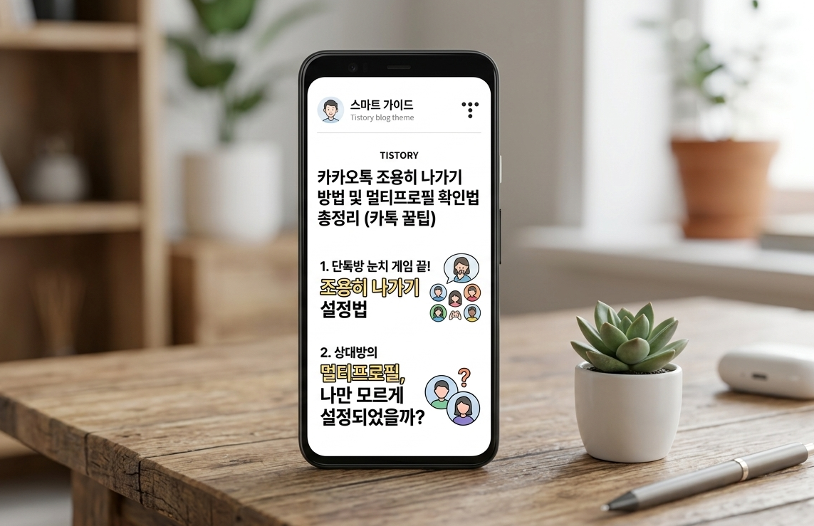 카카오톡 조용히 나가기 방법 및 멀티 프로필 확인법 총정리