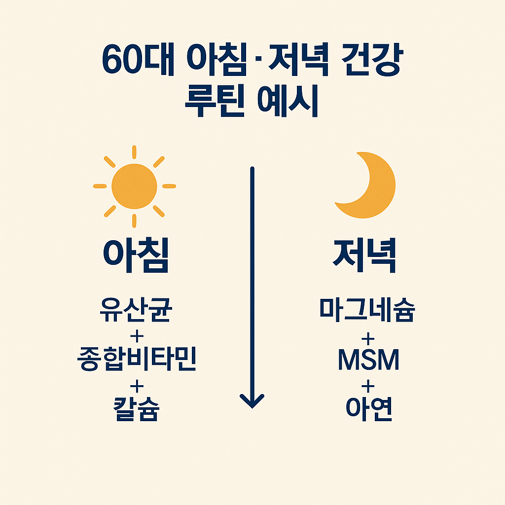 60대 아침,저녁 건강루틴