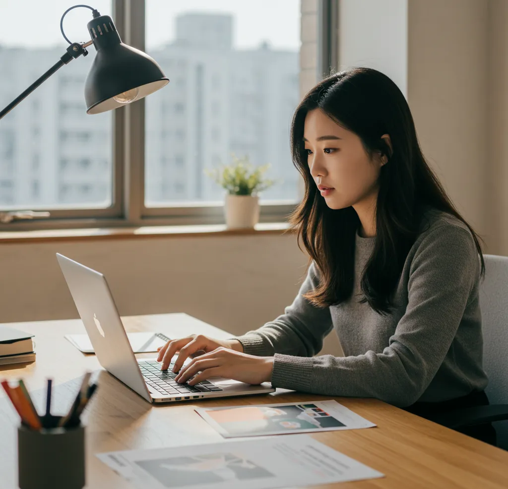 일러스트레이터-사용하는-한국여자2