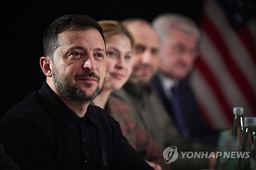 2025년 2월 14일 개막한 뮌헨 안보회의에 참석중인 볼로디미르 젤렌스키 우크라이나 대통령.