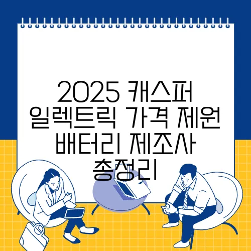 2025 캐스퍼 일렉트릭 가격 제원 배터리 제조사 총정리