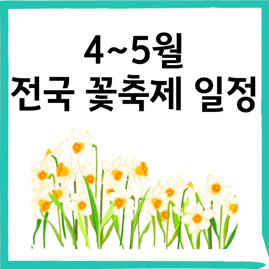 벚꽃 이후, 봄꽃의 향연! 4~5월 전국 꽃 축제 총정리