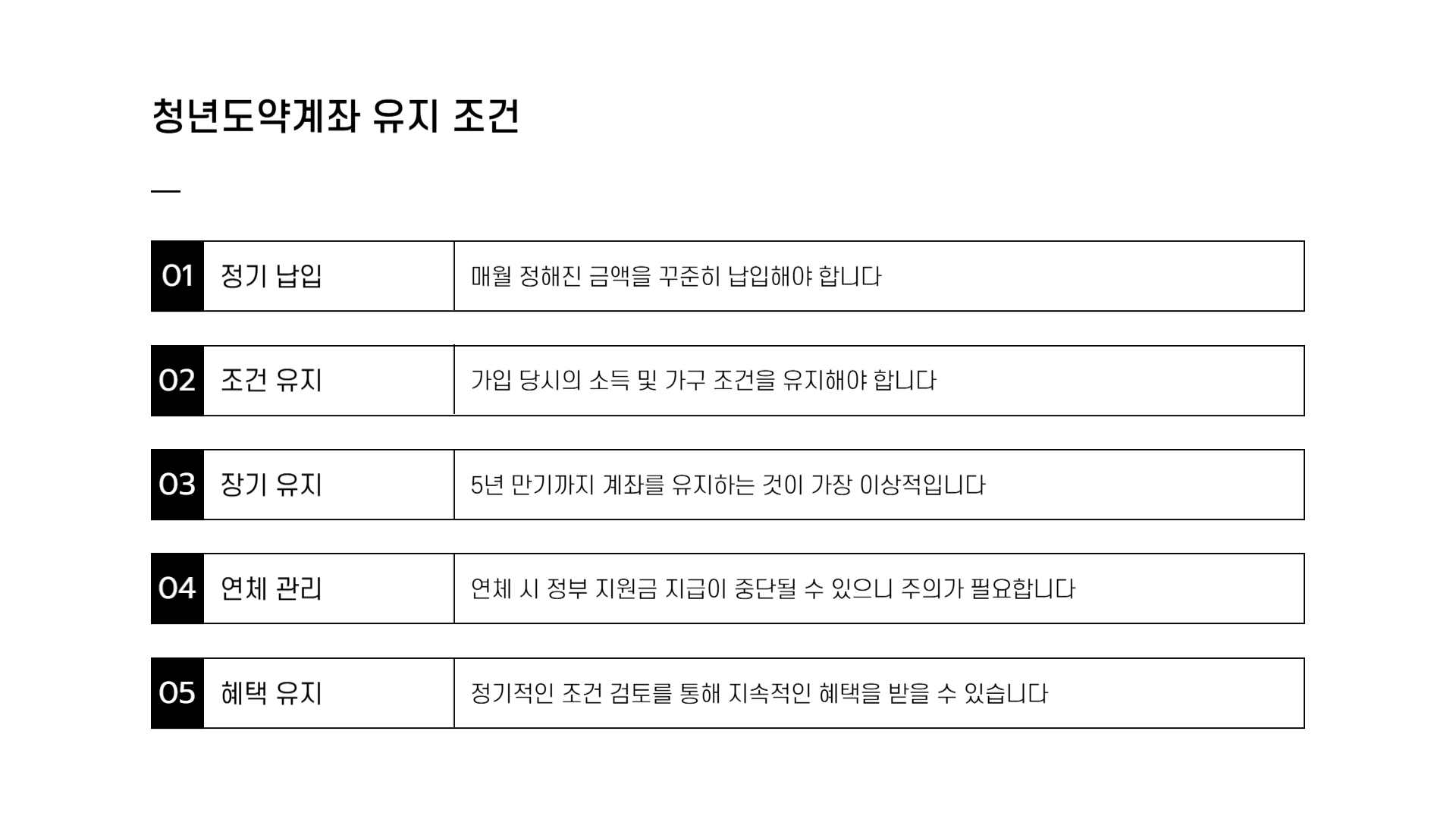 청년도약계좌 가입 조건