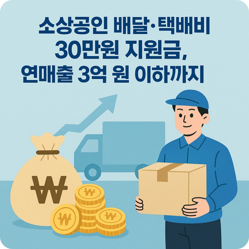 소상공인 배달 택배비 30만원 지원금