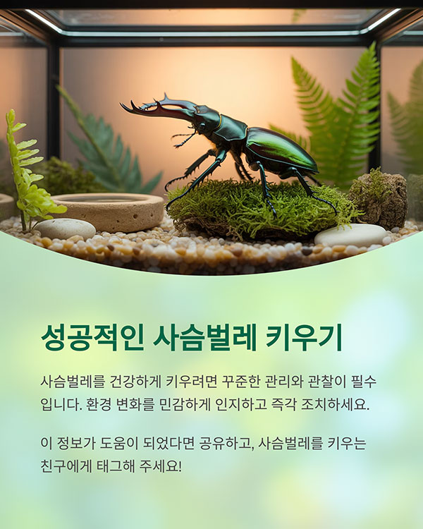 키우기 성공을 위한 관리 체크리스트
