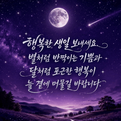 움직이는 생일 축하 메세지 이미지 움짤 문구 모음 글귀