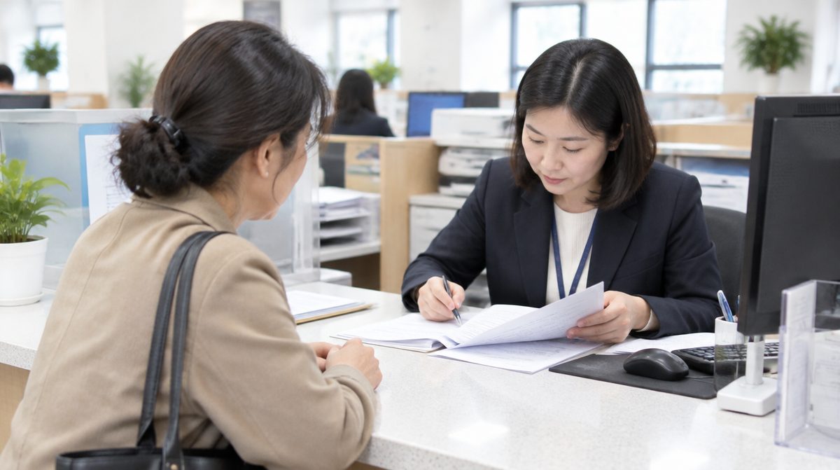 시군구청 세무과에서 장애인 자동차세 감면을 신청하는 모습