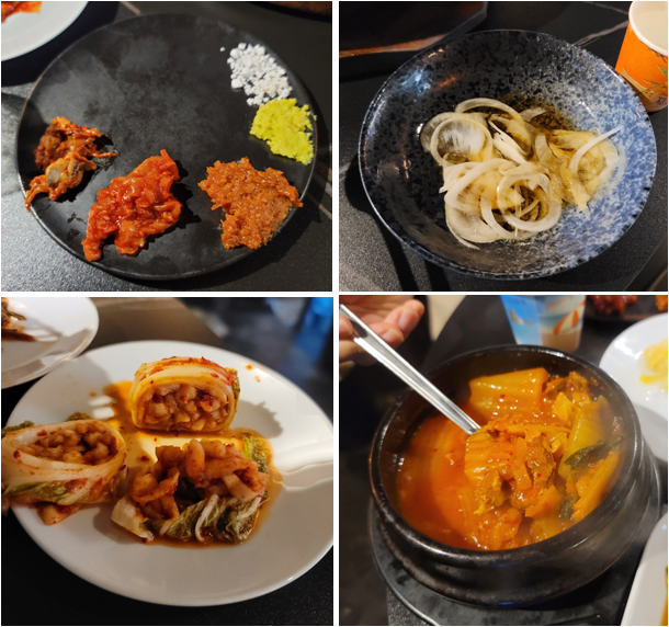 밑반찬과 김치찌개