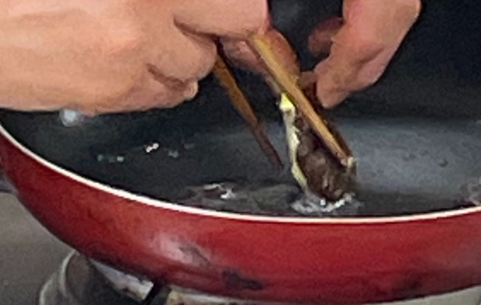 한식조리기능사 실기시험 준비 - 표고전 - 옆면도 돌려 익히기