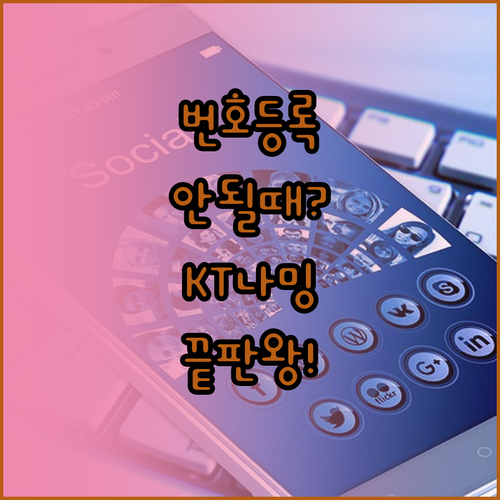 번호 등록 안 됨 오류 해결을 위한 ..