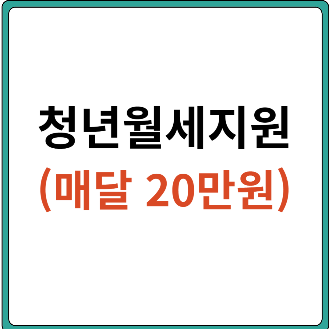 청년월세지원 (매월 20만원)