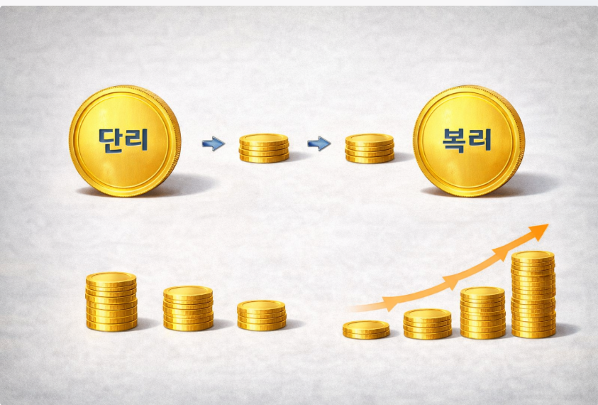 은행 단리 vs 복리 비교 사진