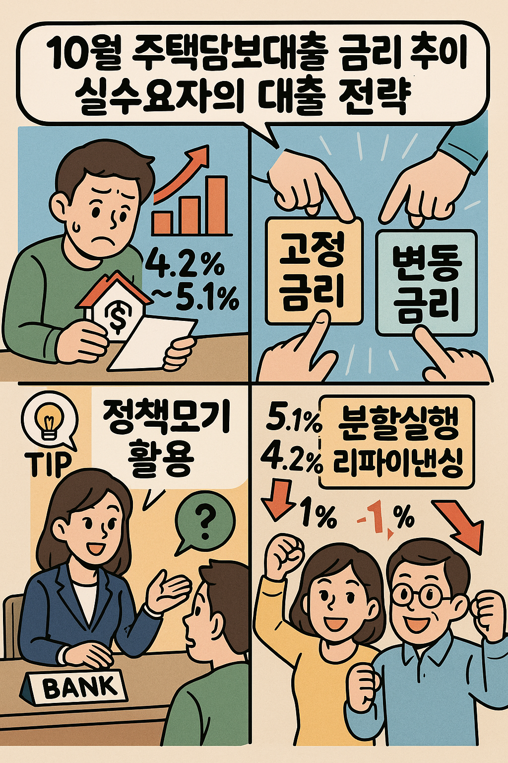 0월 주택담보대출 금리 추이