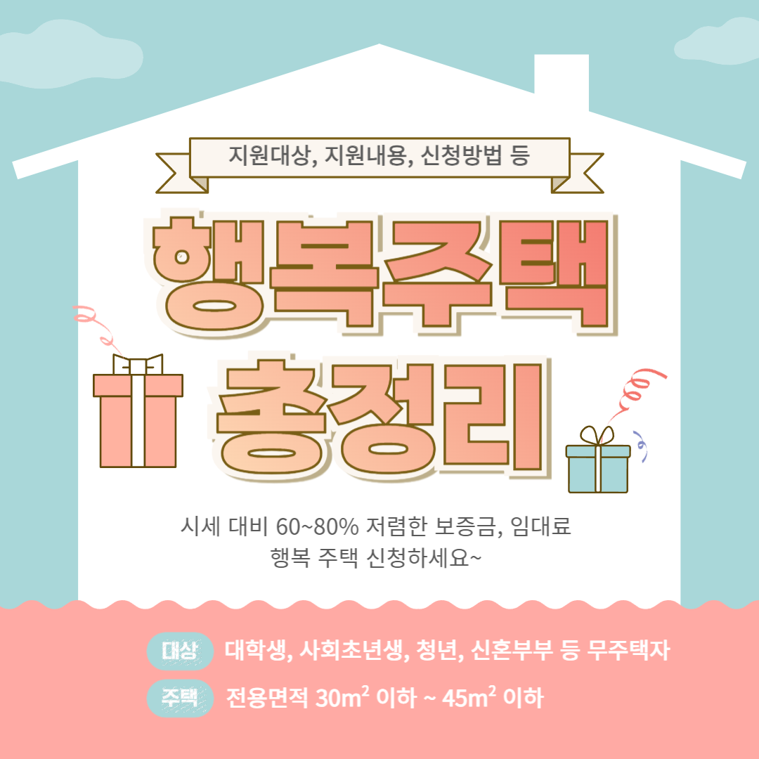 행복주택 지원 자격 및 신청 방법 총정리