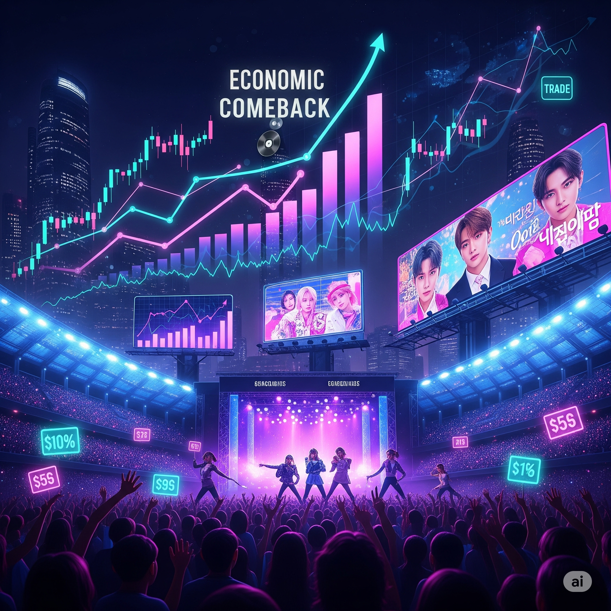 K-pop 컴백의 경제적 파급력 (초동, 광고, 콘서트 매출)