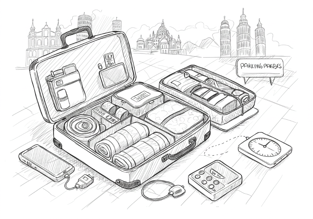 유럽 여행 짐싸기 꿀팁 총정리 초경량 스타일러부터 멀티탭, 캐리어 정리법까지 (2)