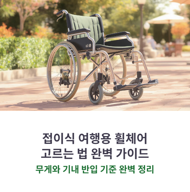 접이식 여행용 휠체어 고르는 법: 무게와 기내 반입 기준 완벽 정리
