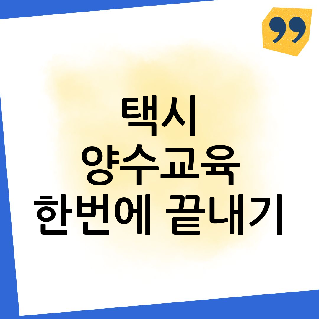 개인택시 양수교육