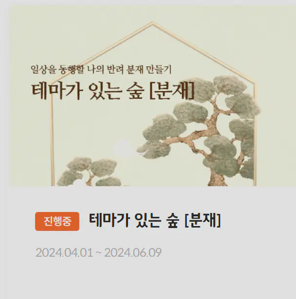 화담숲 프로그램
