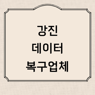 강진군 데이터복구