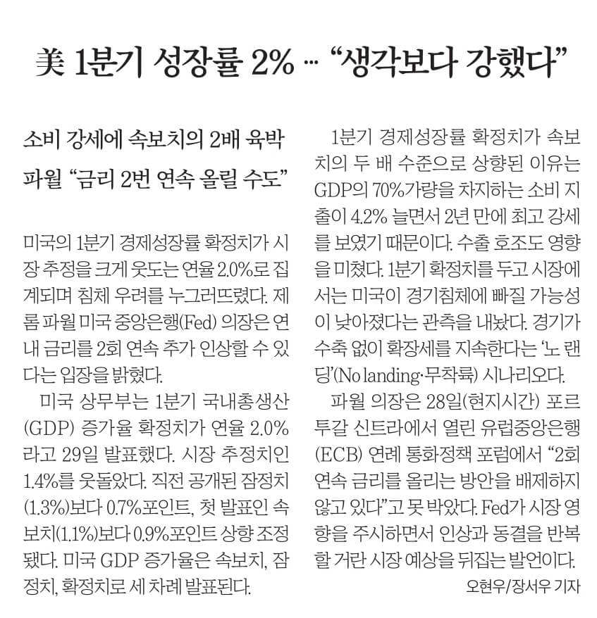 6월 30일 금 신문스크랩 5