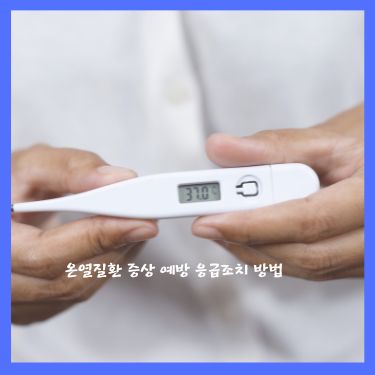 온열질환 증상 예방 응급조치 방법