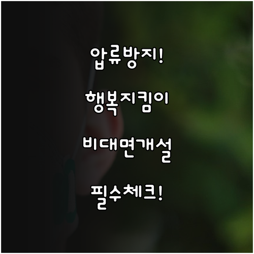 행복지킴이통장 비대면 개설 체크리스트..