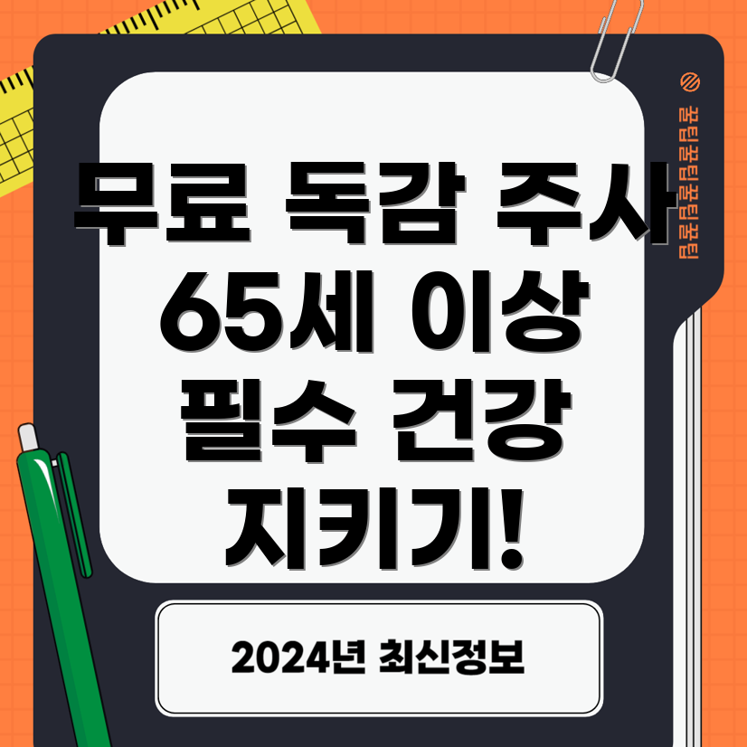 65세 이상 무료 독감 예방 주사