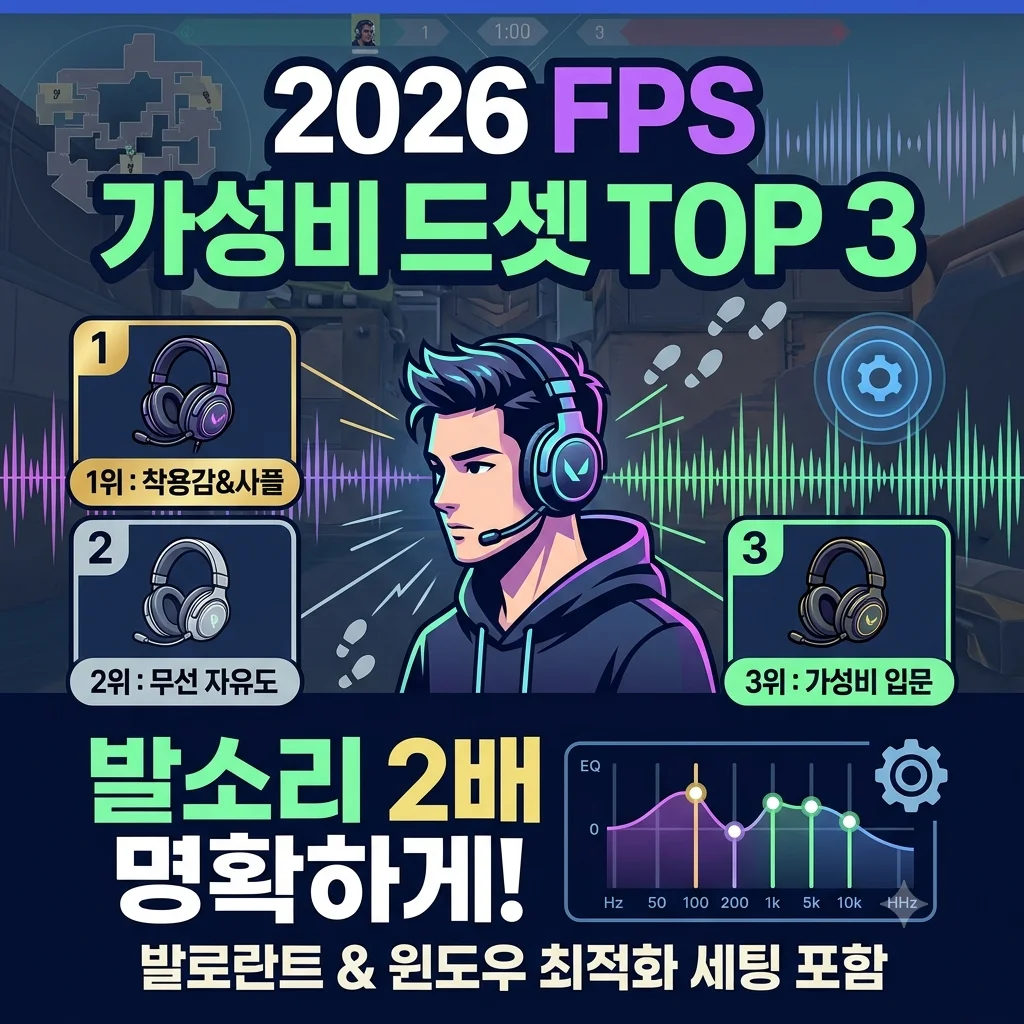 2026 가성비 게이밍 헤드셋 추천 TOP 3 하이퍼엑스 클라우드3 로지텍 G PRO X 스틸시리즈 사플 최적화