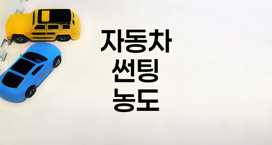 자동차 썬팅 농도 선택법