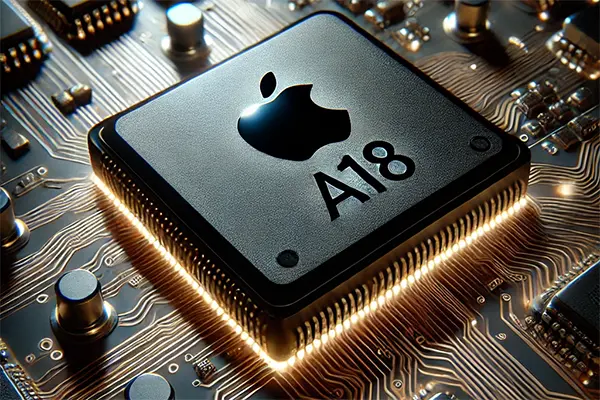 아이폰 SE4에 탑재될 것으로 예상되는 A18을 단순화해 그려본 이미지