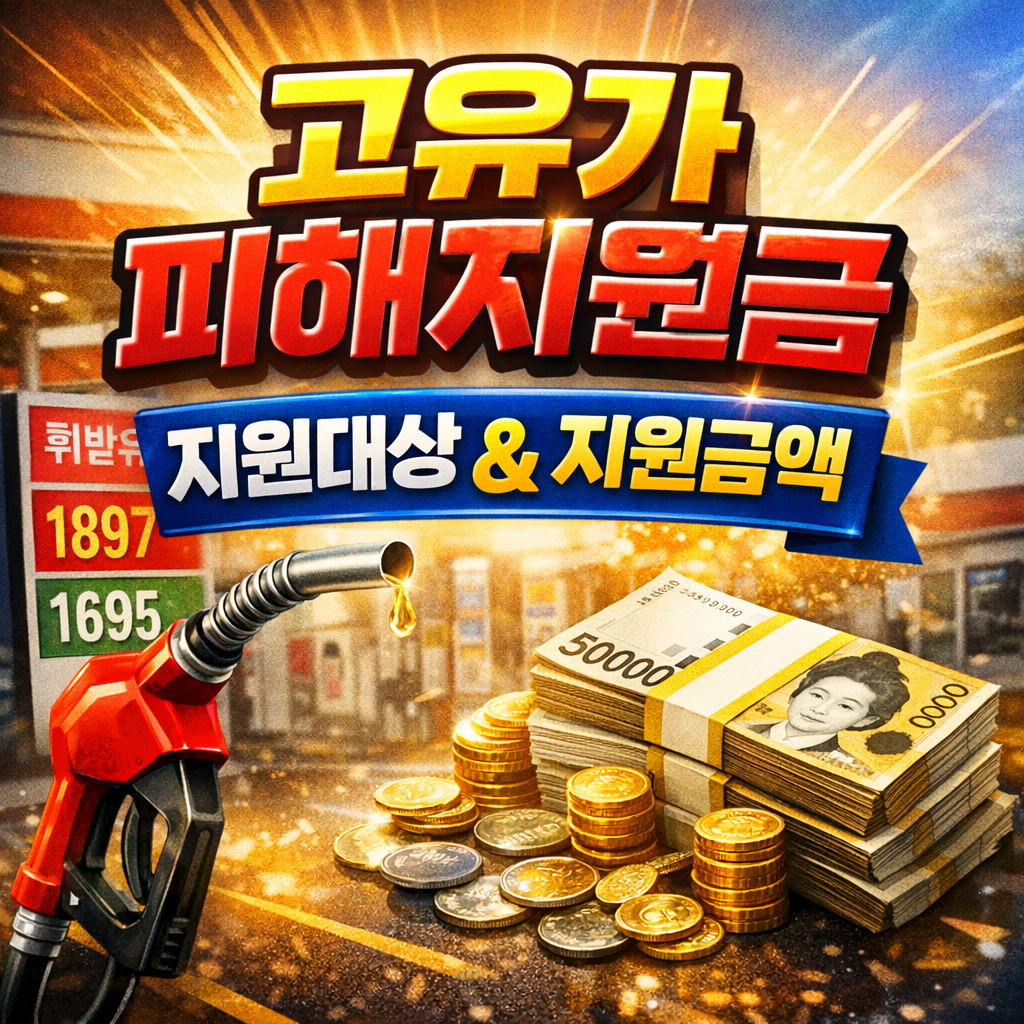 고유가 피해지원금 지원대상을 안내하는 썸네일 이미지