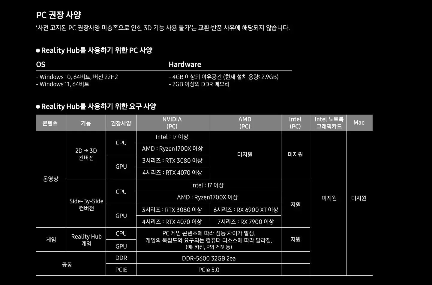 삼성 모니터 오디세이3D(G90XF) 68.4cm(27인치) PC권장사양