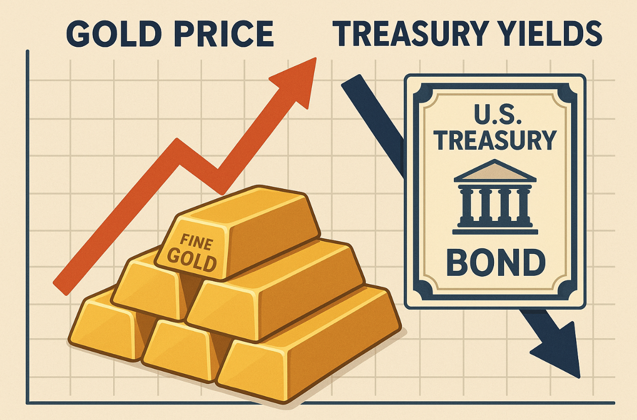 금가격과 채권의 상관관계 에 관한 이미지