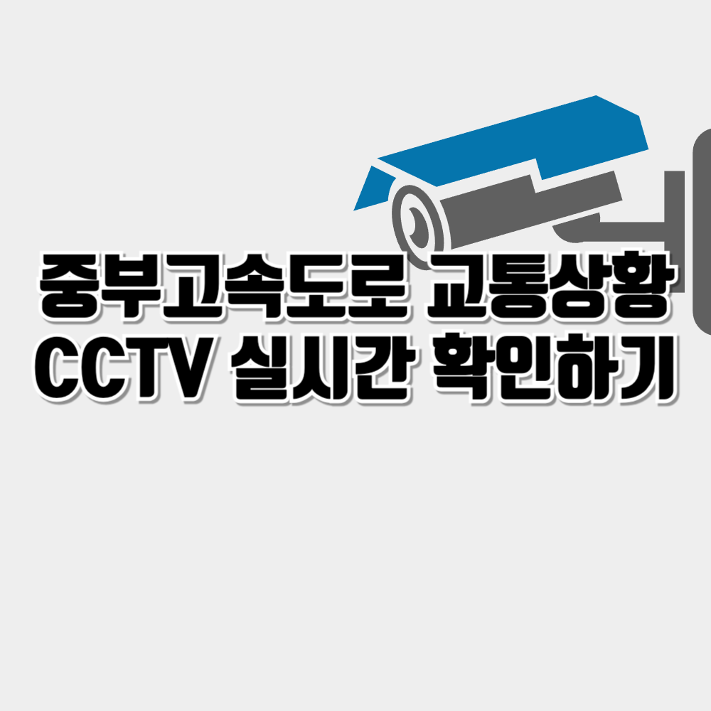 중부고속도로 교통상황 CCTV 실시간