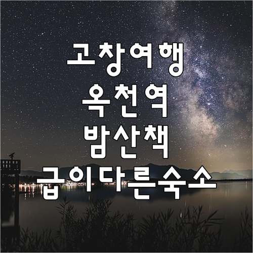 고창 여행 필수 코스 옥천역 밤 산책..