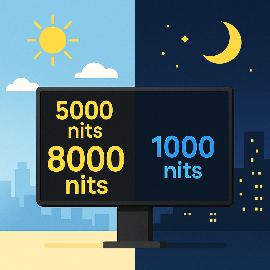 옥외용 LED전광판 밝기 기준