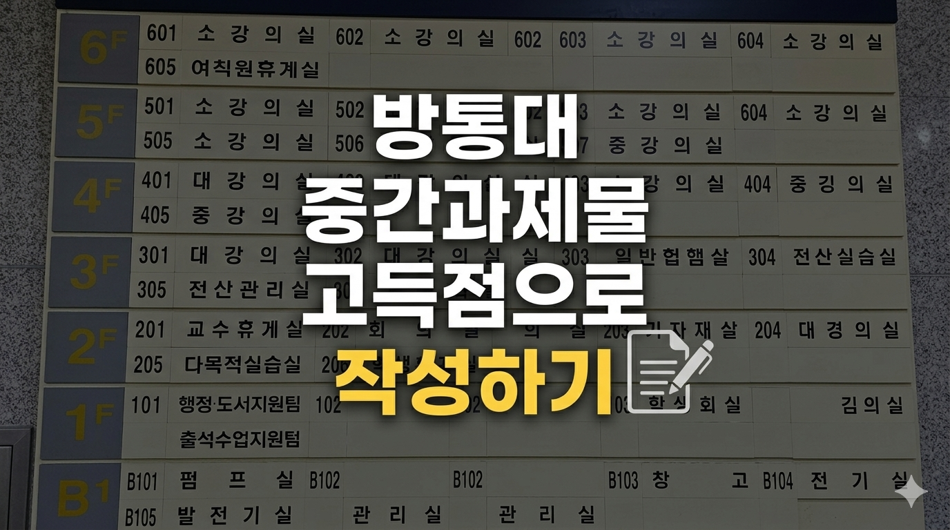 방통대 중간과제물 고득점 작성법