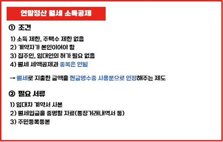 월세-소득공제-조건-필요서류