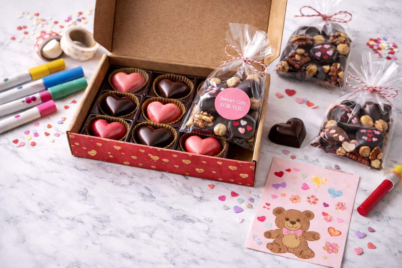 학생을 위한 초콜렛 발렌타인 선물