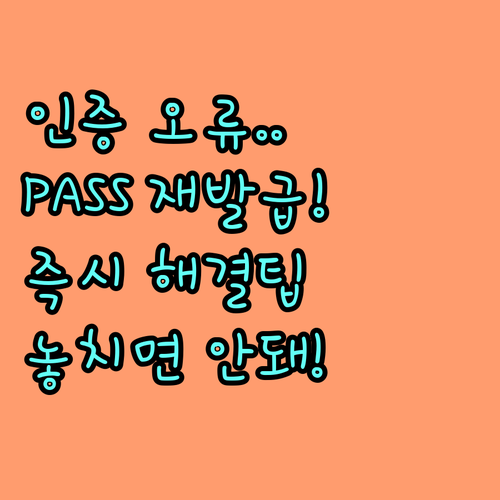 '인증서 미등록' 오류 해결책 PAS..