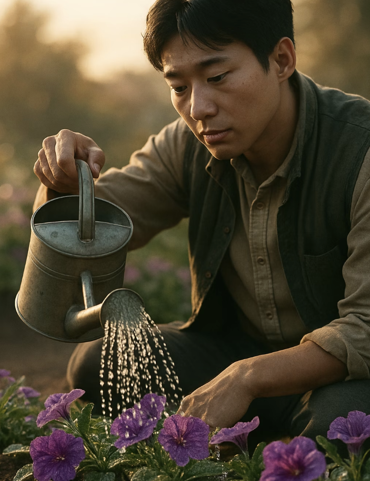 물 주는 방법에도 기술이 있다