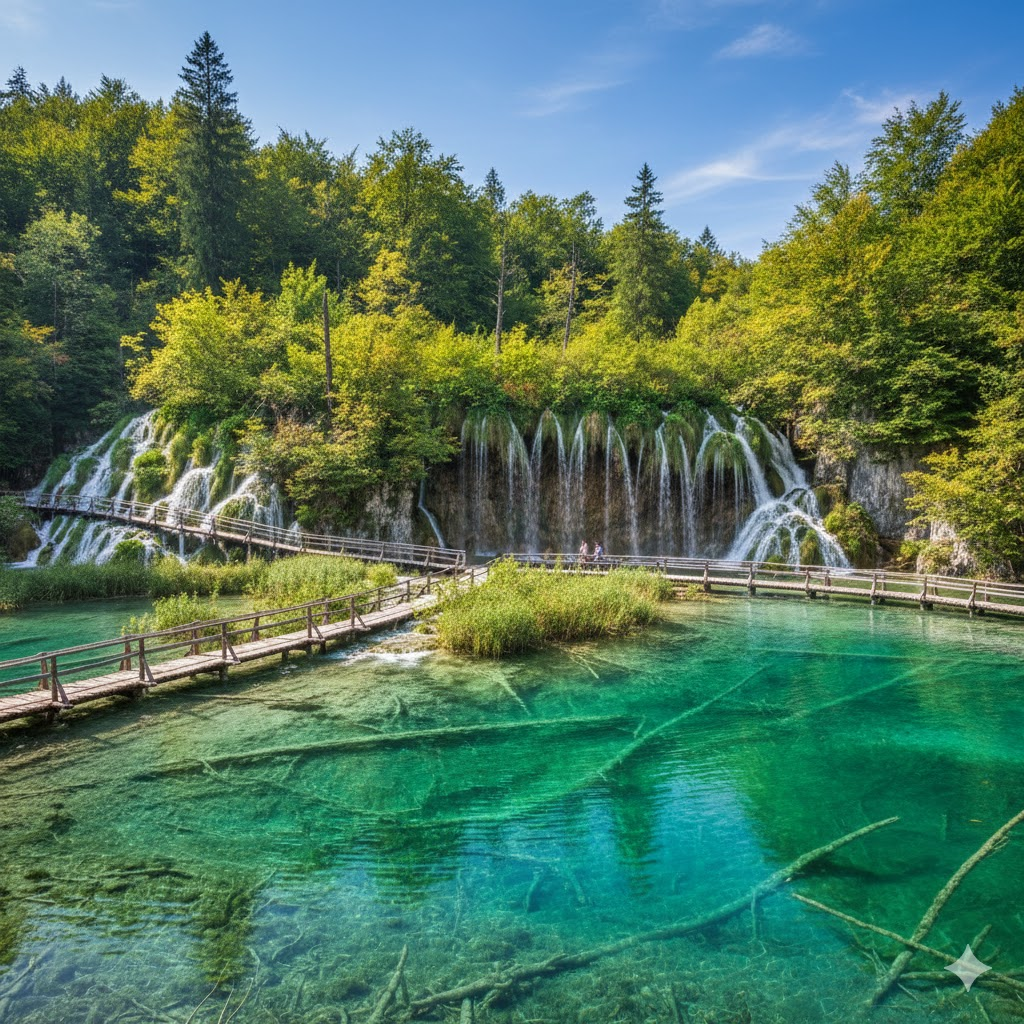 계단식 에메랄드 호수