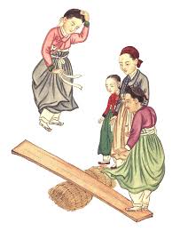 2025년 정월데보름-널뛰기-민화