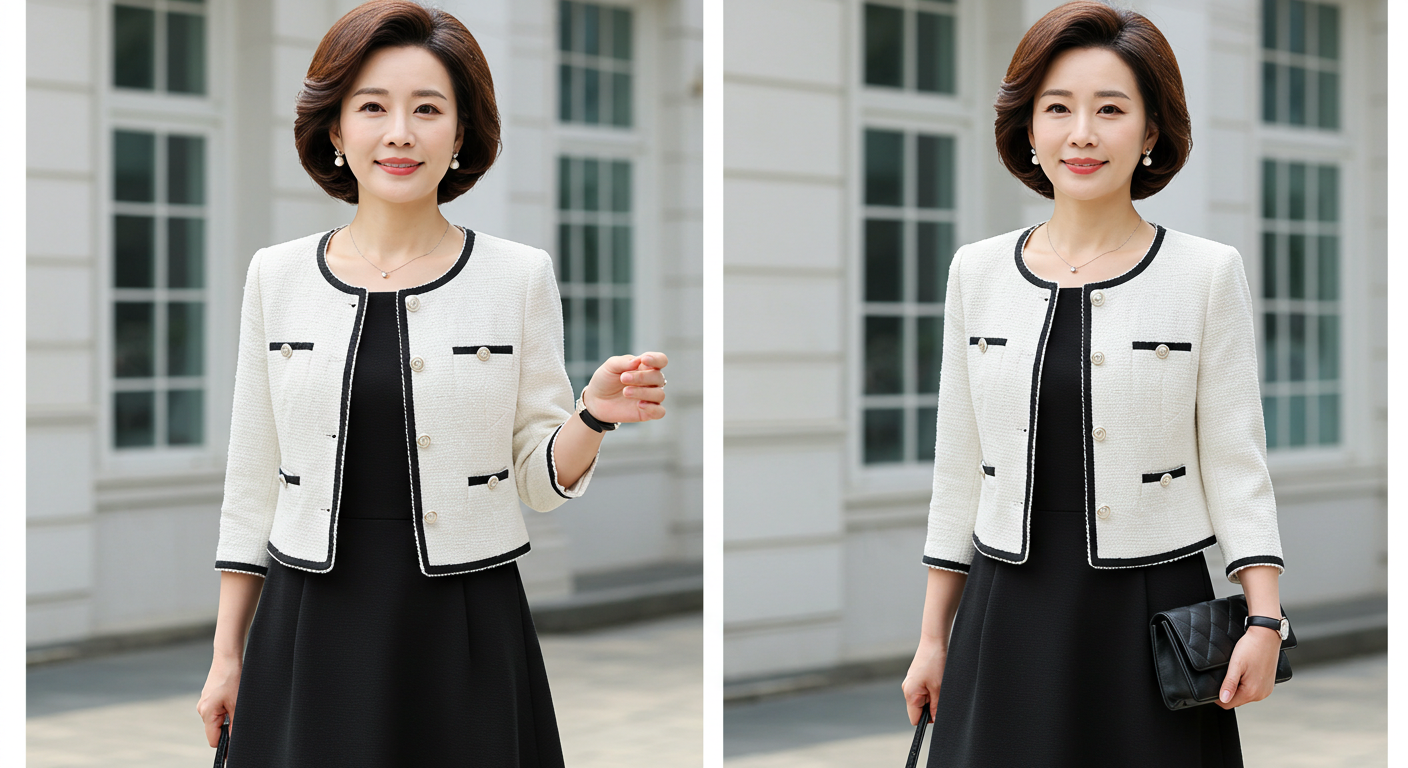 중년여성 하객룩