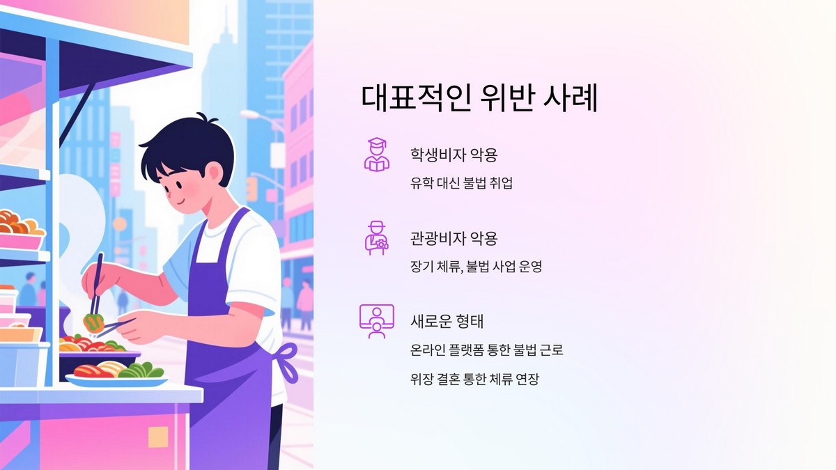 비자 위반 사례